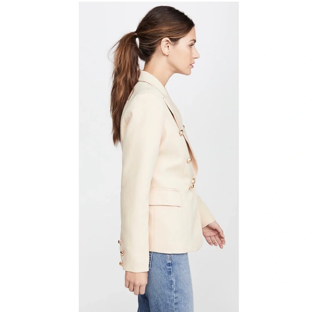 NEW LIONESS BEIGE DOUBLE-BREASTED BLAZER - Picture 4 of 8